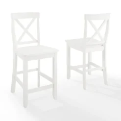 Kirkland's Home X-Back Farmhouse Counter Stools, Set Of 2- Bar Stools & Counter Height Stools