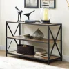 Kirkland's Home X-Frame 3-Tier Barnwood Bookshelf- Office Furniture