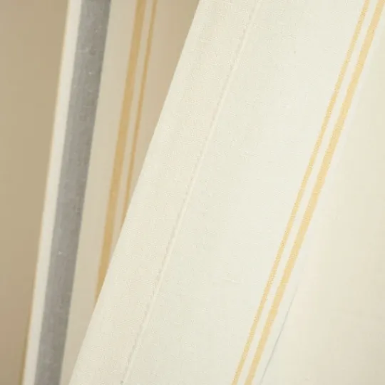 Kirkland's Home Yellow & Gray Farmhouse Curtain Panel Set, 63 In.- Curtains & Drapes