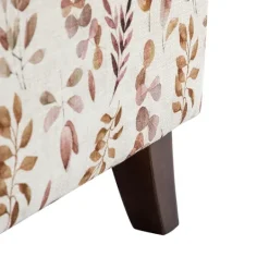 Kirkland's Home Yellow And Orange Leaf Upholstered Accent Chair- Accent Chairs