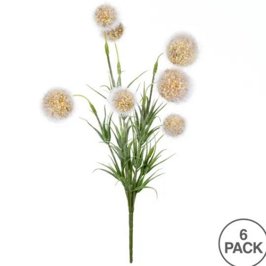 Kirkland's Home Yellow Floral Pom-Pom Bundles, Set Of 6- Stems & Bouquets
