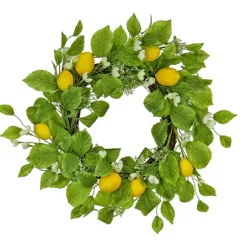 Kirkland's Home Yellow Lemon Blossom Wreath- Wreaths