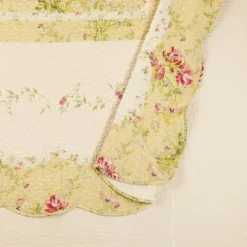 Kirkland's Home Yellow Prairie Bloom Queen Bedspread- Bedspreads & Coverlets