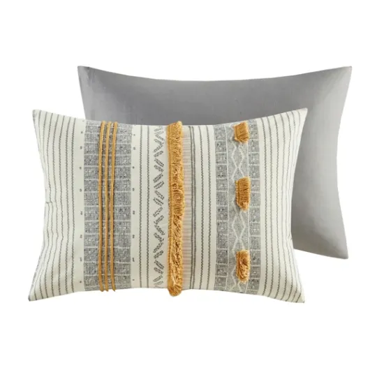 Kirkland's Home Yellow Striped 3-Pc. Full/Queen Comforter Set- Comforters