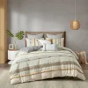 Kirkland's Home Yellow Striped Pom Pom 3-Pc. Full/Queen Duvet Set- Duvets
