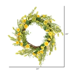 Kirkland's Home Yellow Wild Sunflower Wreath- Wreaths