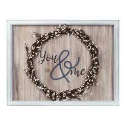 Kirkland's Home You And Me Wreath Framed Wooden Wall Plaque- Wall Quotes & Signs
