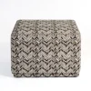 Kirkland's Home Zig Zag Upholstered Ottoman- Benches & Ottomans