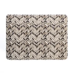 Kirkland's Home Zig Zag Upholstered Ottoman- Benches & Ottomans