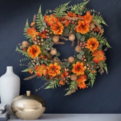 Kirkland's Home Zinnia And Berry Wreath- Wreaths